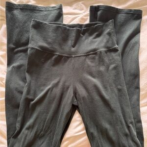 forest green brandy melville priscilla fold over yoga pants